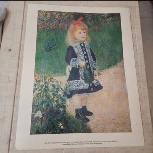 Museum Marked Laminated Renoir Girl Watering Can National Gallery Art Museum